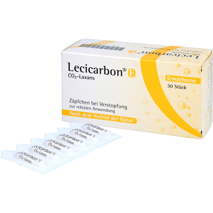 Lecicarbon E CO2-Laxans Zäpfchen bei Verstopfung, 30 pcs. Suppositories