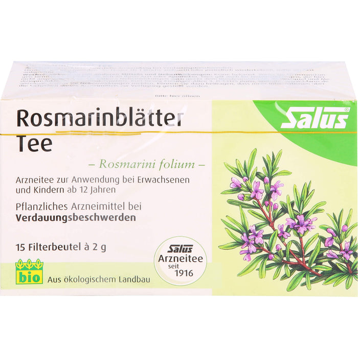 Salus Rosmarinblätter Arzneitee bei Verdauungsbeschwerden, 15 pc Sac filtrant