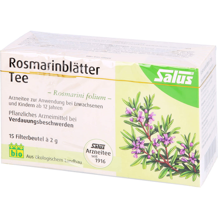 Salus Rosmarinblätter Arzneitee bei Verdauungsbeschwerden, 15 pc Sac filtrant