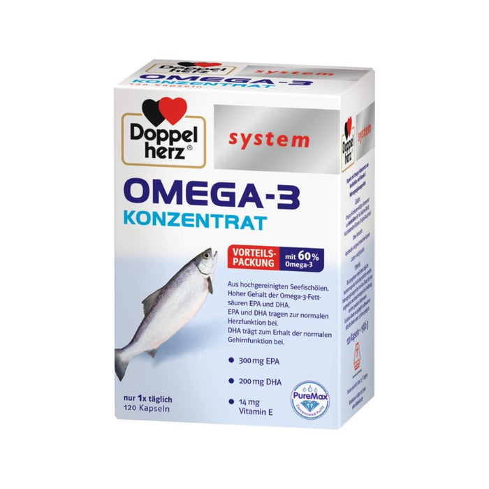 Doppelherz System Omega-3 Konzentrat Kapseln, 120 pcs. Capsules