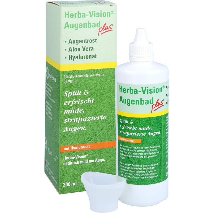 Herba-Vision Augenbad plus spült und erfrischt müde, strapazierte Augen, 200 ml Bain oculaire