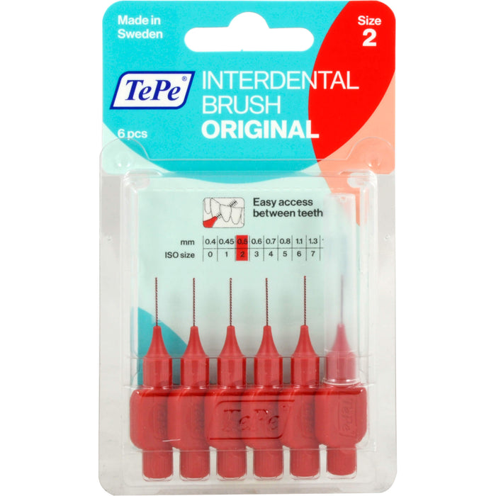 TePe 0,5 mm rot Interdentalbürste mit Schutzröhrchen, 5 pc Brosses interdentaires