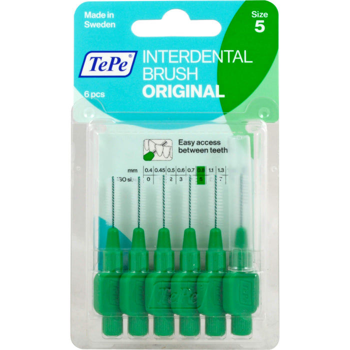 TePe ID Interdentalbürsten Grün 0,8mm, 5 pcs. Interdental brushes