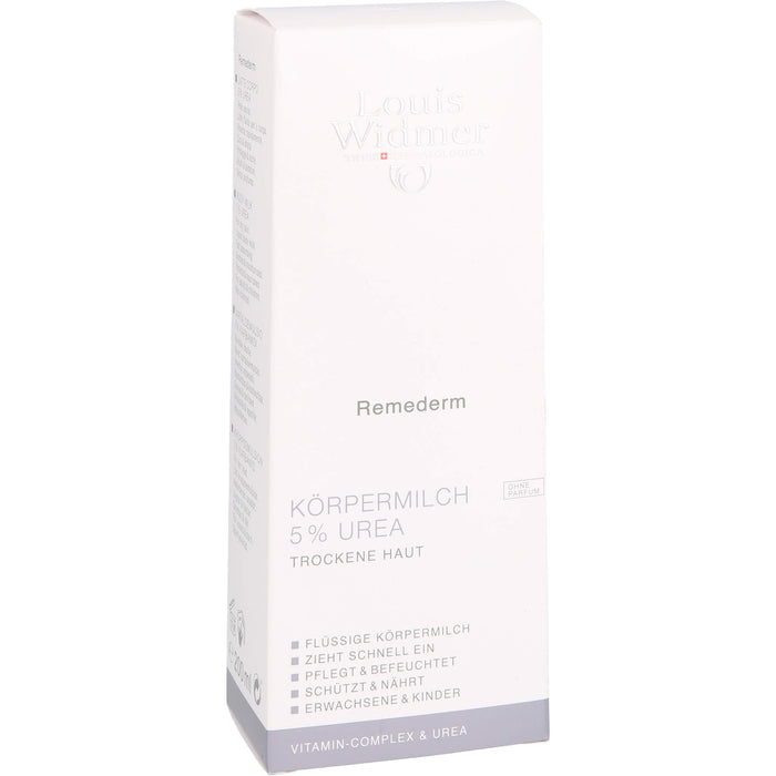 Louis Widmer Remederm Körpermilch 5 % Urea, 200 ml Creme