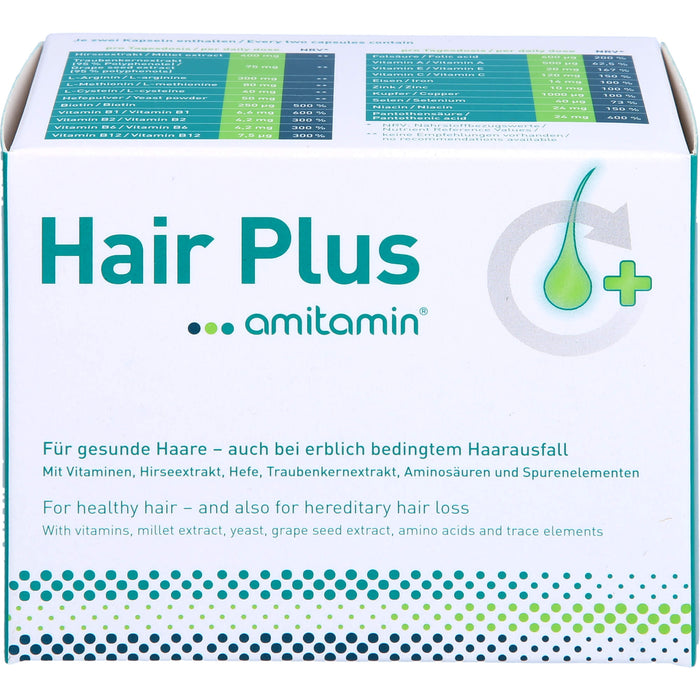 amitamin Hair Plus Kapseln für gesunde Haare, 60 pc Capsules