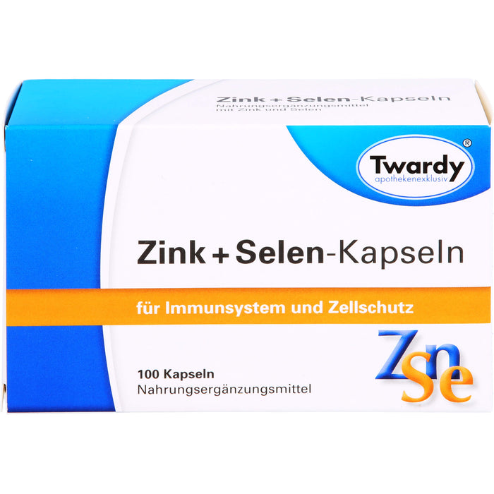 Twardy Zink + Selen-Kapseln für Immunsystem und Zellschutz, 100 St. Kapseln