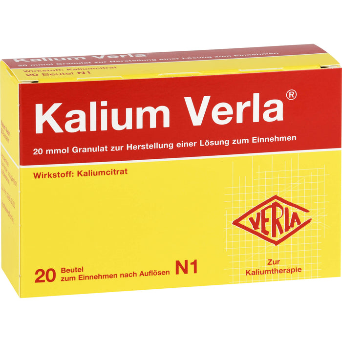 Kalium Verla Granulat zur Kaliumtherapie, 20 pc Sachets