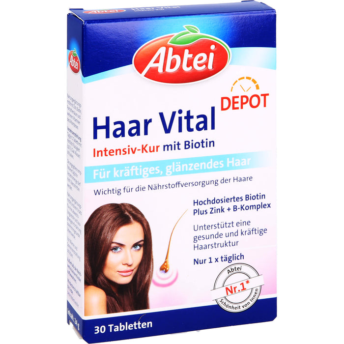 Abtei Haar Vital Intensiv-Kur mit Biotin Tabletten, 30 pcs. Tablets