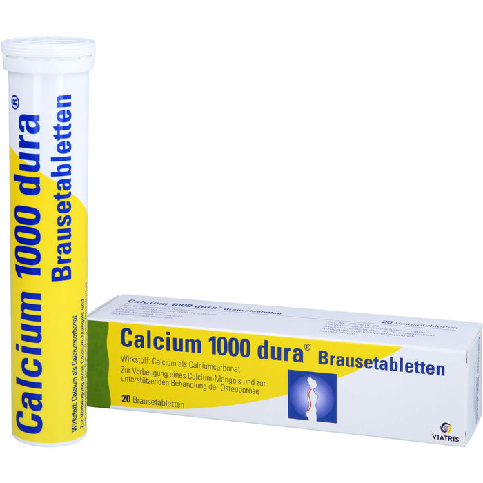 Calcium 1000 dura Brausetabletten, 20 pcs. Effervescent tablets