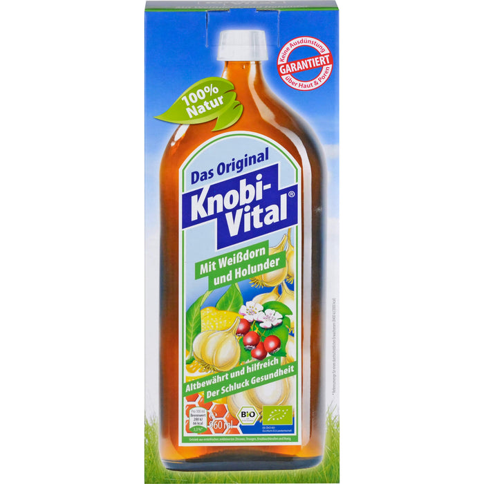 Knobi-Vital Lösung Mit Weißdorn und Holunder, 960 ml Lösung