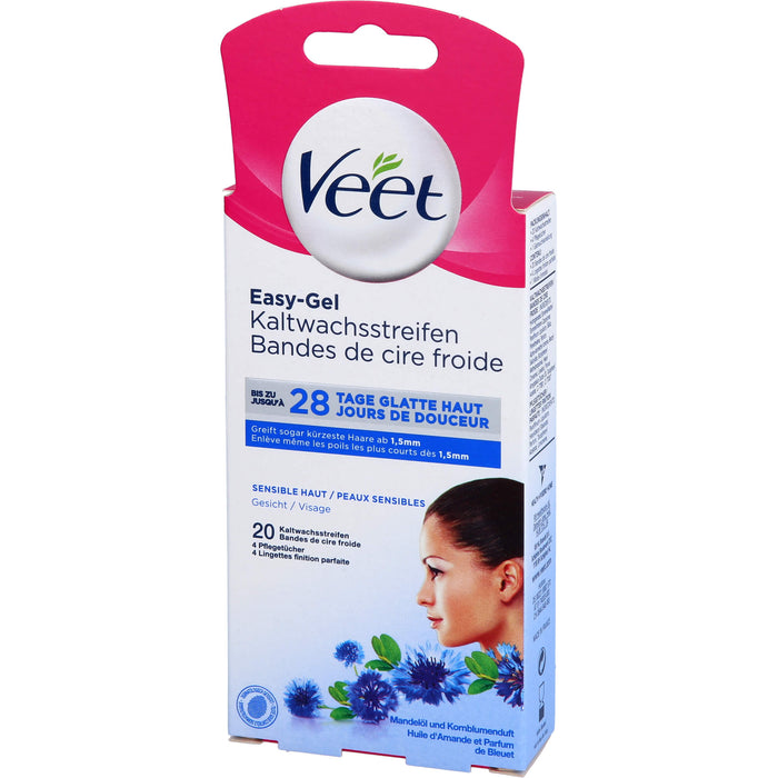 Veet Kaltwachsstreifen Gesicht, 20 pcs. Stripes