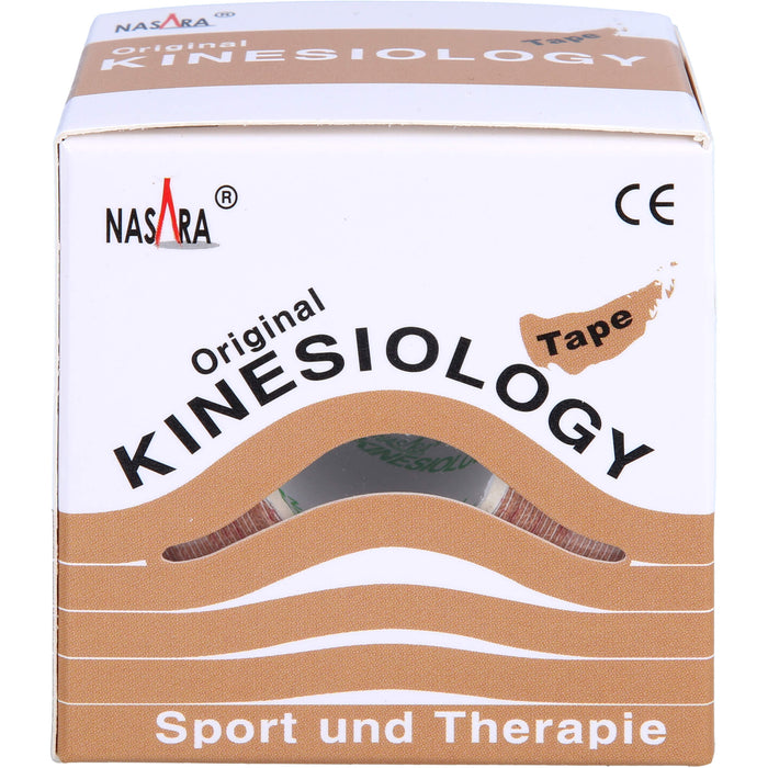 NASARA Kinesiologie Tape 5 cm x 5 m beige, 1 St. Band