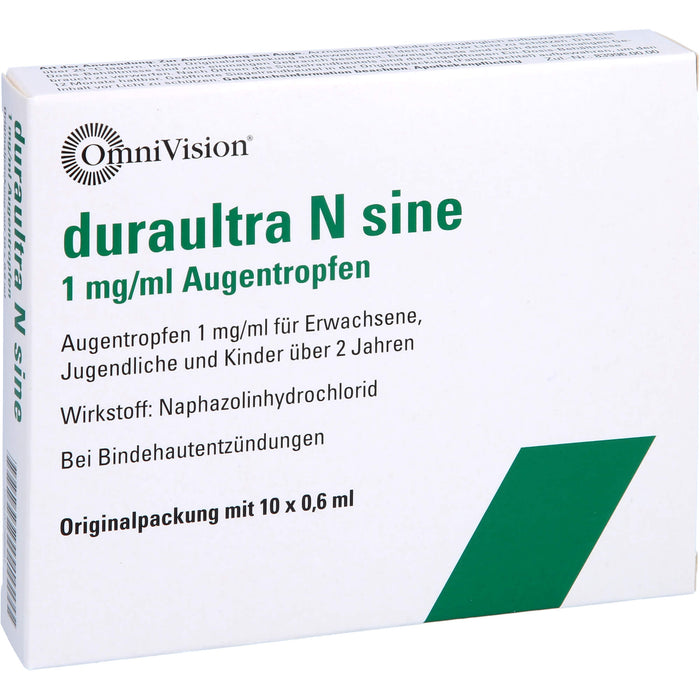 duraultra N sine 1 mg/ml Augentropfen bei Bindehautentzündungen, 10 pcs. Single-dose pipettes