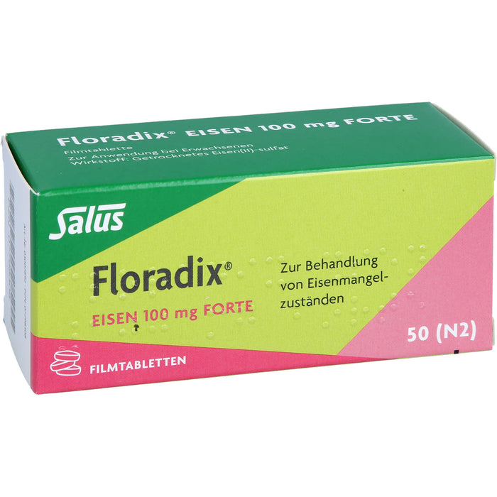 Floradix Eisen 100 mg forte Filmtabletten, 50 pcs. Tablets