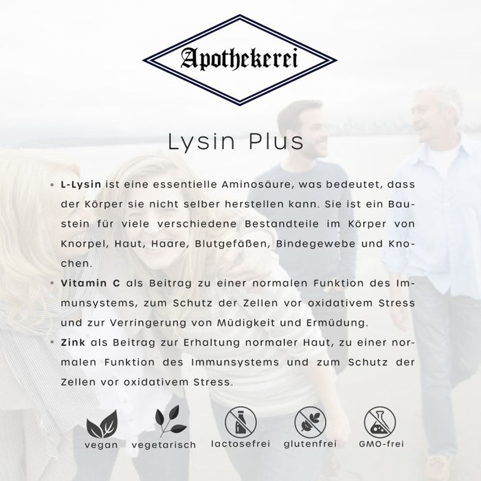 Apothekerei Lysin Plus mit Quercetin, Vitamin C und Zink, 90 St. Kapseln