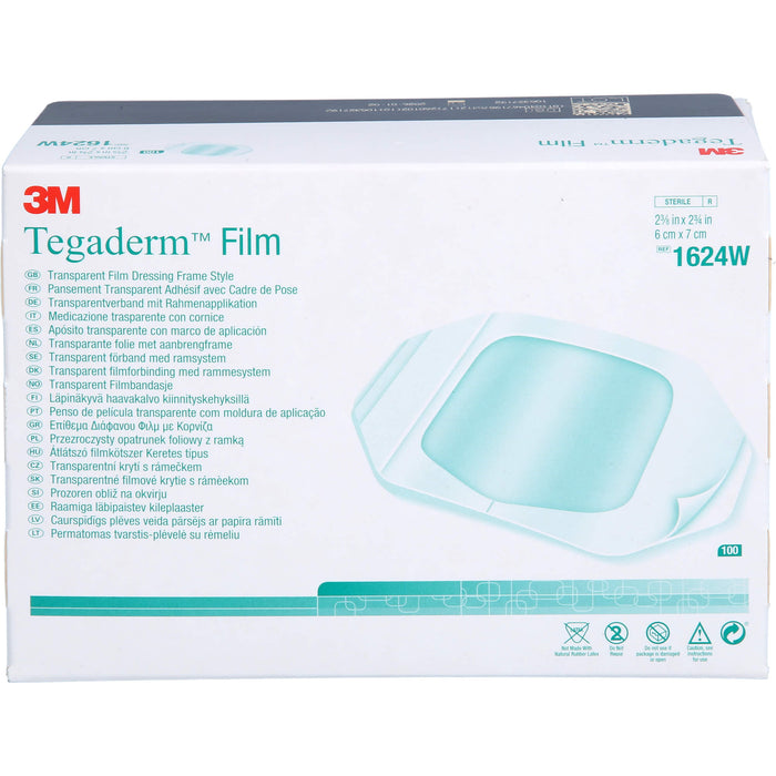 TEGADERM 3M FILM 6X7CM 1624W CPC, 100 St PFL