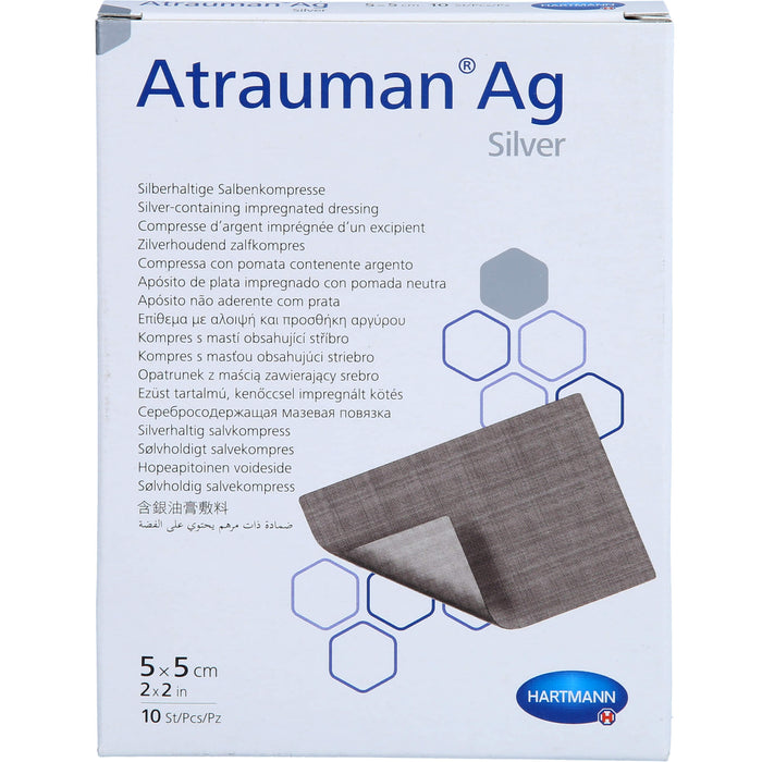 Atrauman Ag 5x5cm steril Kompressen, 10 St KOM