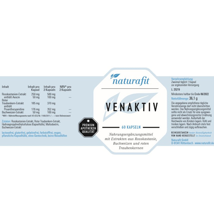 naturafit Venaktiv Kapseln, 60 pc Capsules