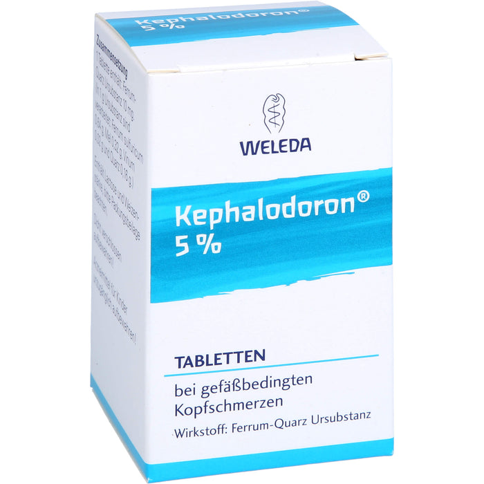 WELEDA Kephalodoron 5% Tabletten bei gefäßbedingten Kopfschmerzen, 100 St. Tabletten