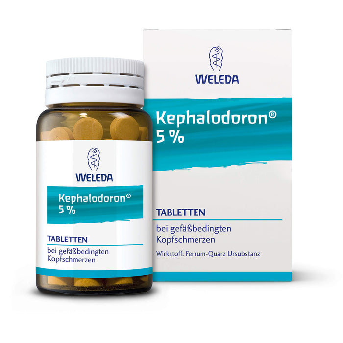 WELEDA Kephalodoron 5% Tabletten bei gefäßbedingten Kopfschmerzen, 100 St. Tabletten