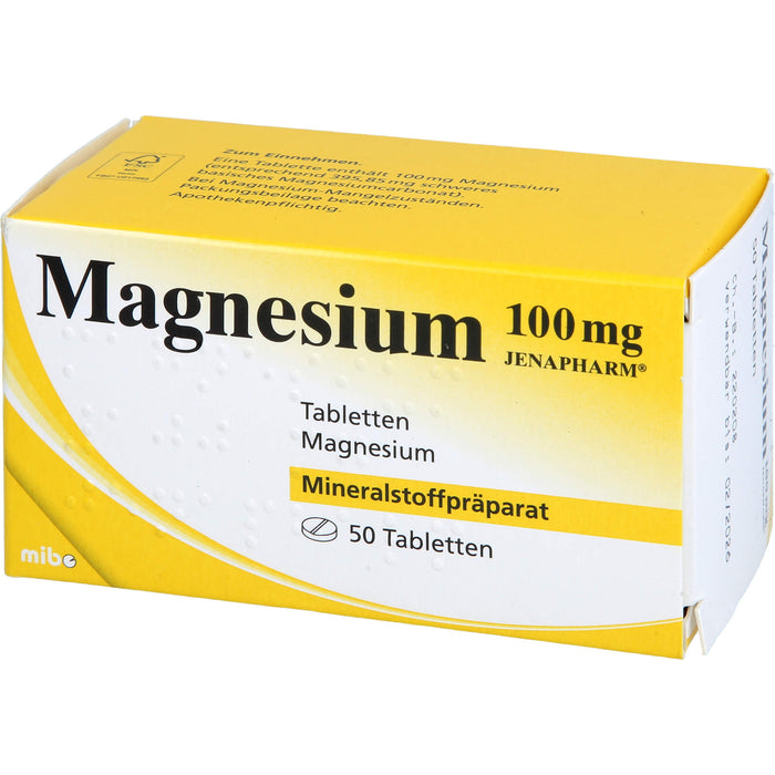 JENAPHARM Magnesium 100 mg Tabletten, 50 pc Tablettes