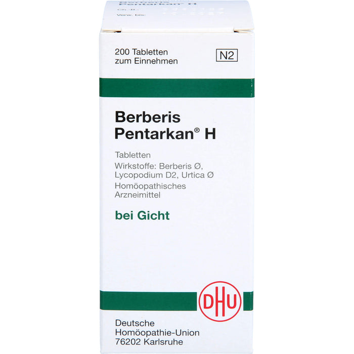 DHU Berberis Pentarkan H Tabletten, 200 pc Tablettes