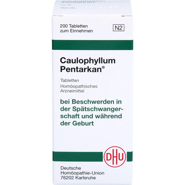 DHU Caulophyllum Pentarkan Tabletten bei Beschwerden in der Spätschwangerschaft und während der Geburt, 200 pcs. Tablets