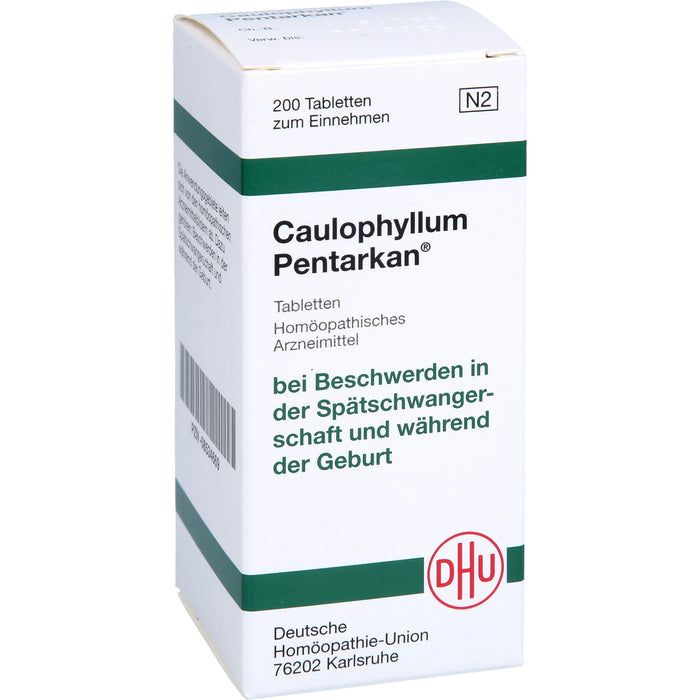 DHU Caulophyllum Pentarkan Tabletten bei Beschwerden in der Spätschwangerschaft und während der Geburt, 200 pcs. Tablets