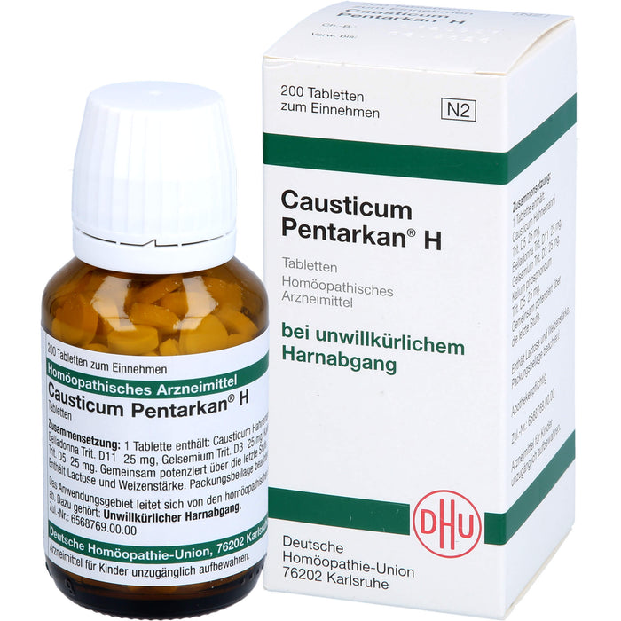 DHU Causticum Pentarkan H Tabletten bei unwillkürlichem Harnabgang, 200 pcs. Tablets