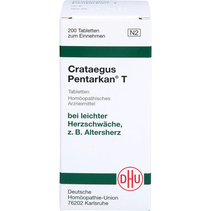 DHU Crataegus Pentarkan T Tabletten bei leichter Herzschwärze, 200 St. Tabletten