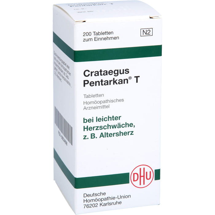 DHU Crataegus Pentarkan T Tabletten bei leichter Herzschwärze, 200 pcs. Tablets