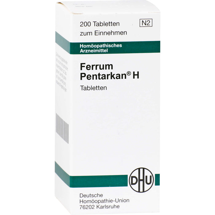 DHU Ferrum Pentarkan H Tabletten bei Schwächezuständen, 200 pc Tablettes