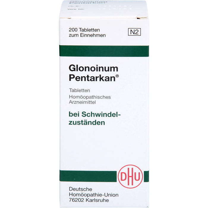 DHU Glonoinum Pentarkan Tabletten bei Schwindelzuständen, 200 pc Tablettes