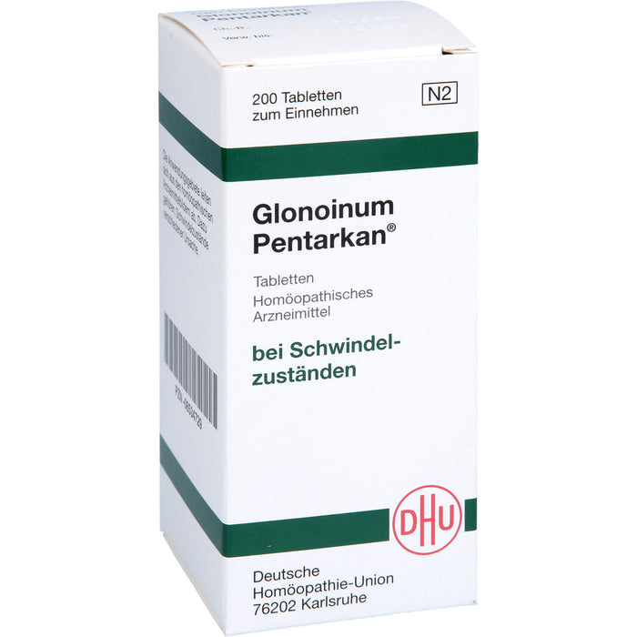 DHU Glonoinum Pentarkan Tabletten bei Schwindelzuständen, 200 pc Tablettes