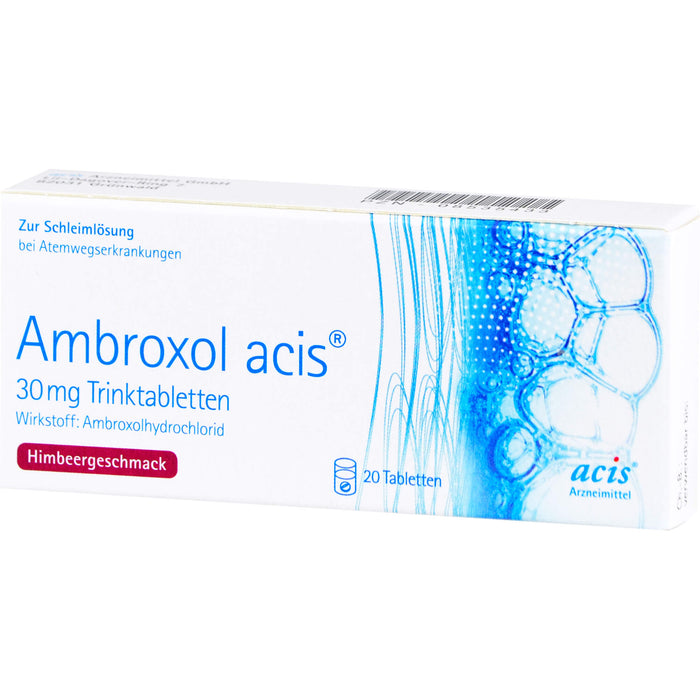 Ambroxol acis 30 mg Trinktabletten zur Schleimlösung bei Atemwegserkrankungen, 20 St. Tabletten