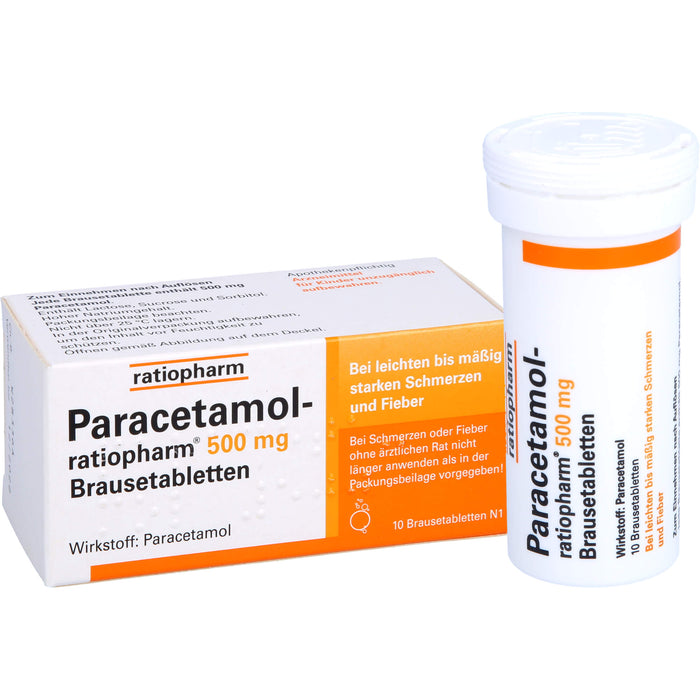 Paracetamol-ratiopharm 500 mg Brausetabletten, 10 pc Tablettes