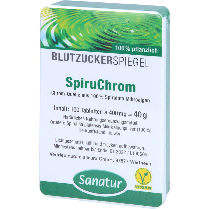 Sanatur SpiruChrom Tabletten, 100 pc Tablettes