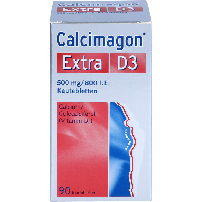 Calcimagon Extra D3 500 mg / 800 I.E. Kautabletten, 90 pcs. Tablets