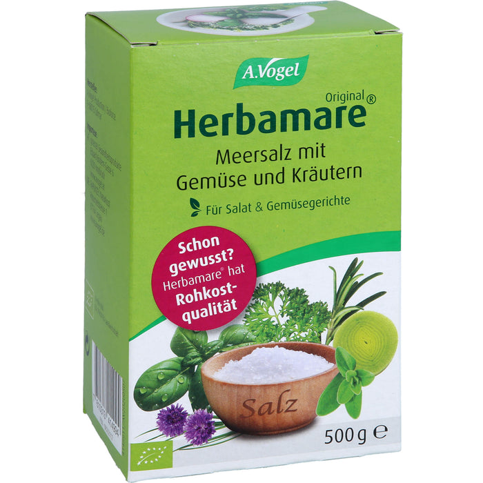 Herbamare Frischkräuter-Meersalz Nachfüllpackung, 500 g Salz