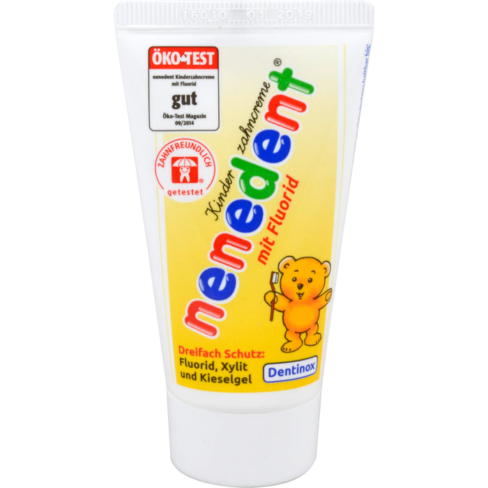 nenedent Kinderzahncreme mit Fluorid, 50 ml Zahncreme