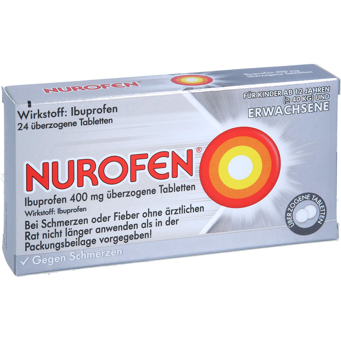 Nurofen Ibuprofen 400 mg Tabletten bei Schmerzen, 24 pcs. Tablets