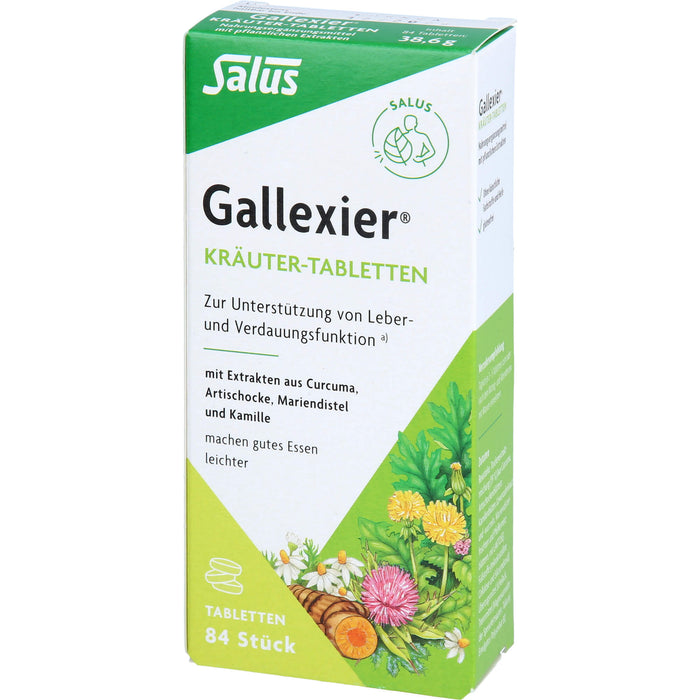 Gallexier Kräuter-Tabletten, 84 pc Tablettes