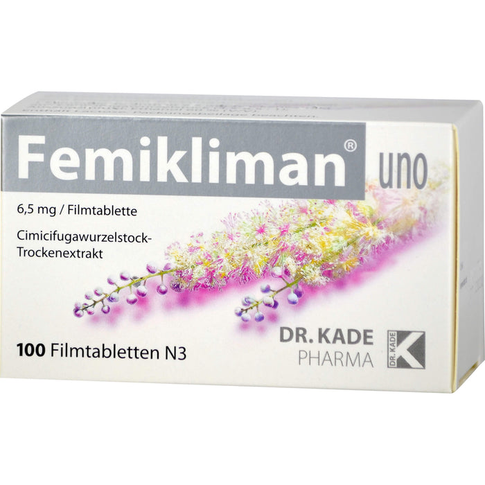 DR. KADE Femikliman uno Filmtabletten bei Wechseljahresbeschwerden, 100 pc Tablettes