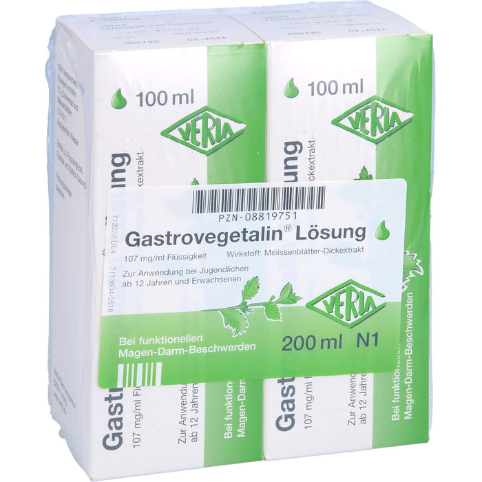 Gastrovegetalin Lösung bei funktionellen Magen-Darm-Beschwerden, 200 ml Solution