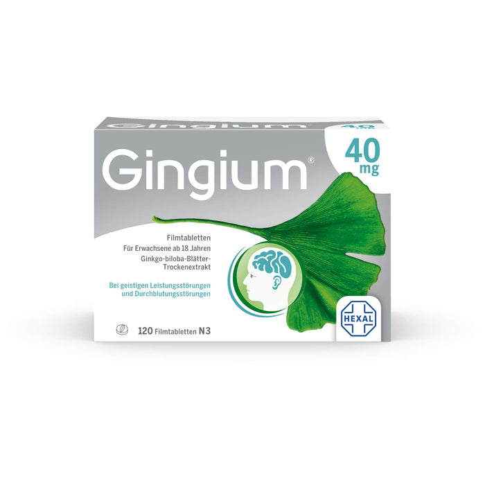 Gingium 40 mg Filmtabletten, 120 pc Tablettes