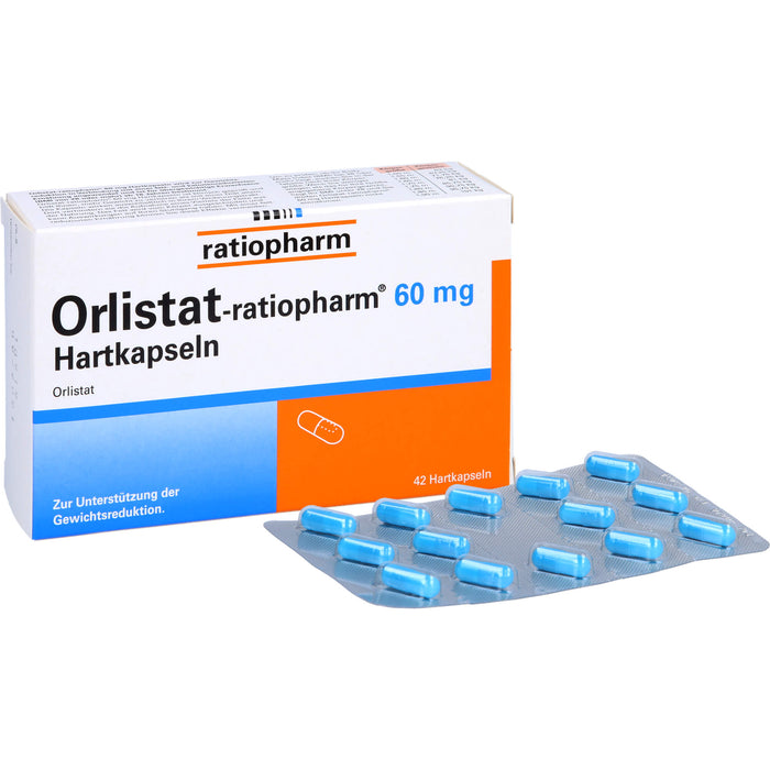 Orlistat-ratiopharm 60 mg Hartkapseln, 42 pcs. Capsules