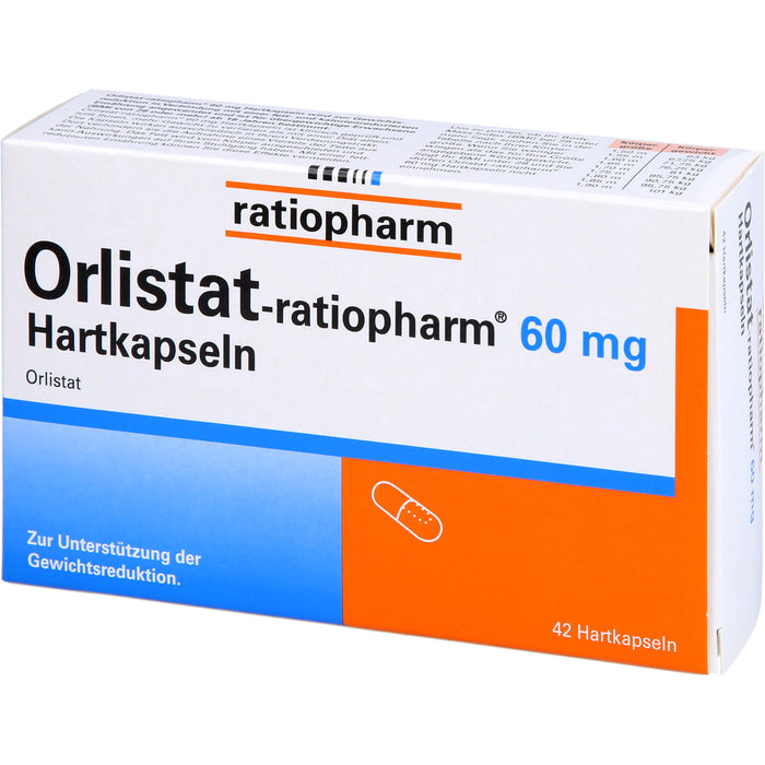 Orlistat-ratiopharm 60 mg Hartkapseln, 42 pcs. Capsules