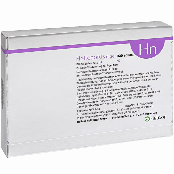 Helleborus niger D 20 aquos., 50 pc Ampoules