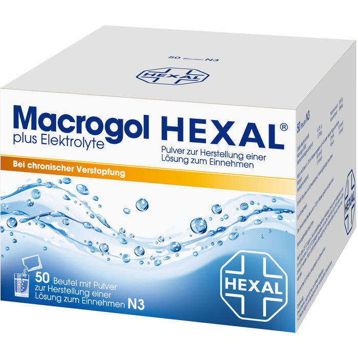 Macrogol HEXAL plus Elektrolyte, 50 pcs. Sachets