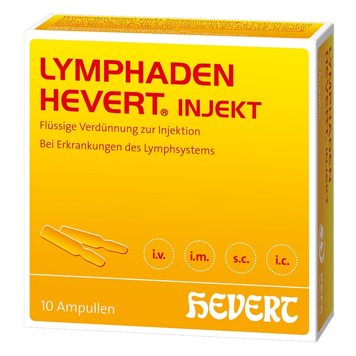 Lymphaden Hevert injekt bei Erkrankungen des Lymphsystems, 10 St. Ampullen